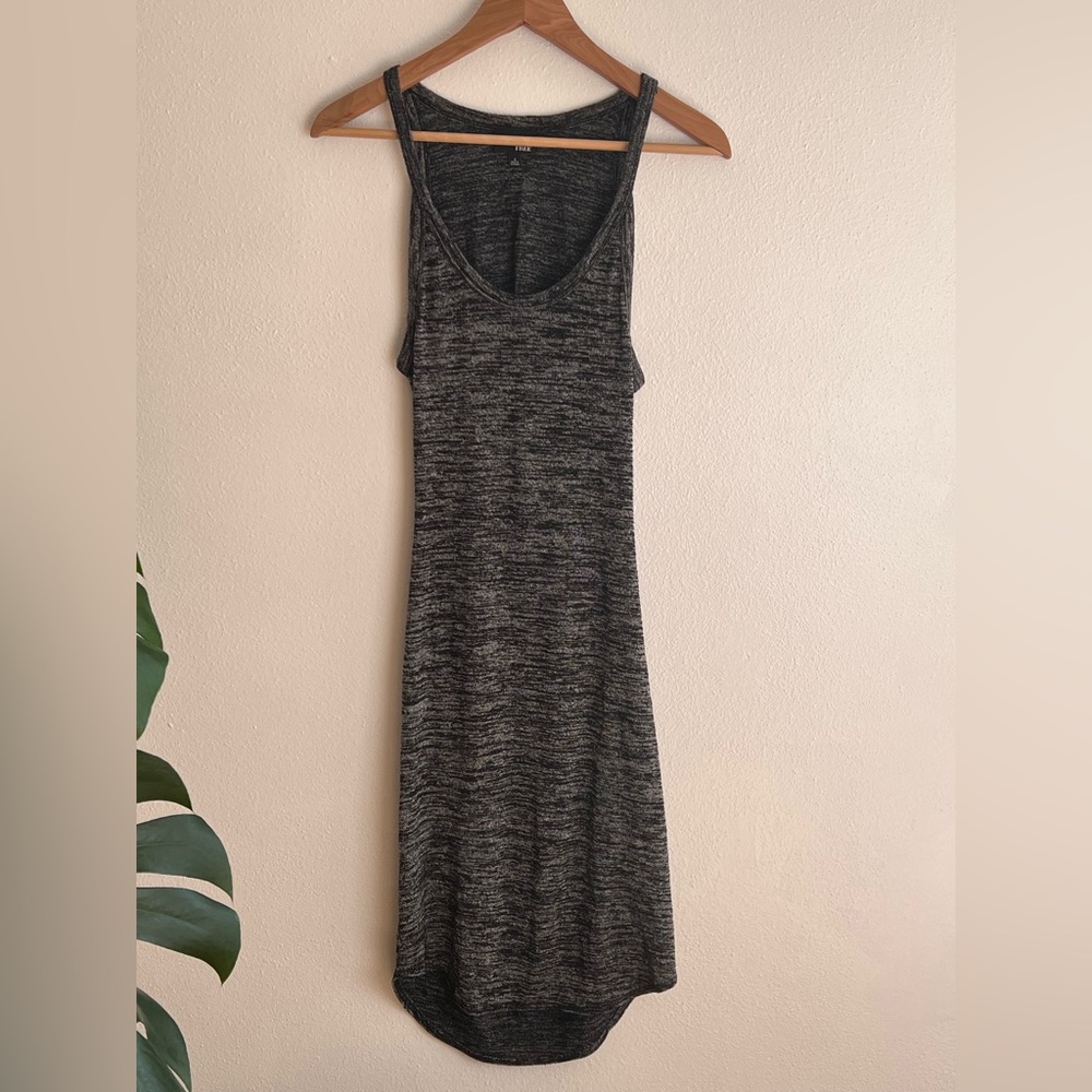 Wilfred Free charcoal grey jersey dress with back cut out